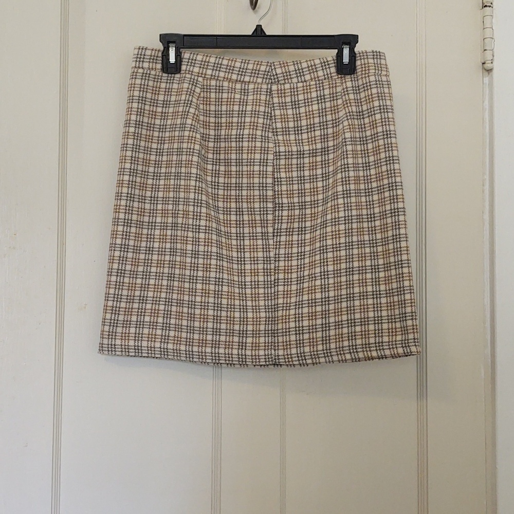 Paper Crane Plaid Pencil / Mini Skirt Sz L